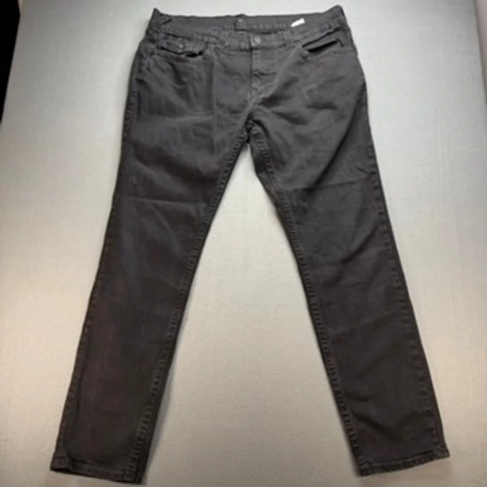 True Religion Jeans Mens‎ 38 Black Geno Slim Flap Pocket Horseshoe Stitching